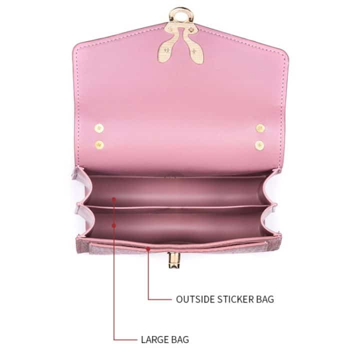 Outdoor-Handytasche aus Leder mit Krokodilmuster und einer Schulter – Bild 5