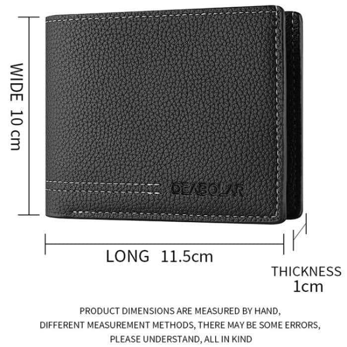 DEABOLAR Herren-Geldbörse aus PU-Leder mit großem Fassungsvermögen und mehreren Karten – Bild 3