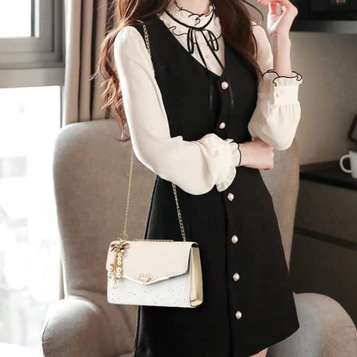 Messenger Pailletten Umhängetasche Damen Handy Geldbörse, Beige, Black, White, Red, Lake Blue, Beige With Pendant, Black With Pendant, White With Pendant, Red With Pendant, Lake Blue With Pendant – Bild 8