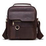HUMERPAUL Herren Leder Umhängetasche Umhängetasche, MH577 (Brown)
