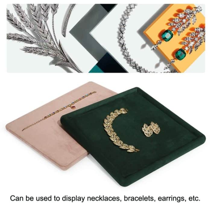 45x30x1,8 cm Schmucktablett Ring Rechteckige leere Platte Ohrringe Halskette Schmuck Display Platte – Bild 5