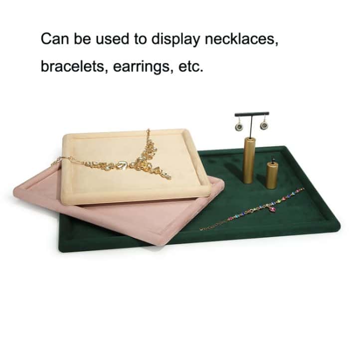 45x30x1,8 cm Schmucktablett Ring Rechteckige leere Platte Ohrringe Halskette Schmuck Display Platte – Bild 6
