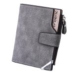 DEABOLAR Lässige Retro-Geldbörse mit Segeltuchmuster, multifunktional, mittellang