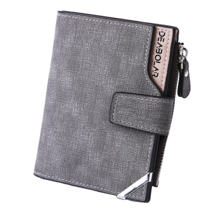 DEABOLAR Lässige Retro-Geldbörse mit Segeltuchmuster, multifunktional, mittellang – Bild 1