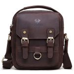 HUMERPAUL Herren Umhängetasche Retro Leder Umhängetasche, MH580 (Brown)