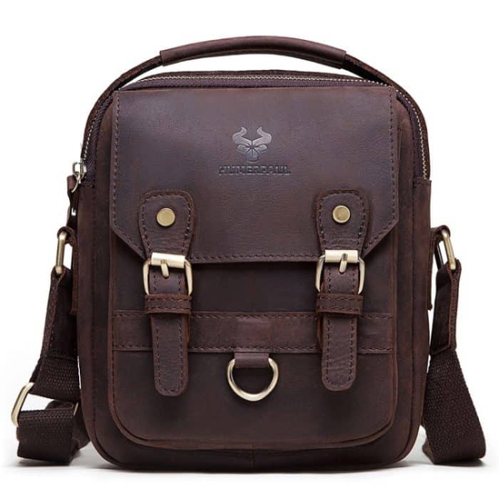 TBD0603916801A.jpg HUMERPAUL Herren Umhängetasche Retro Leder Umhängetasche, MH580 (Brown) – Bild 1
