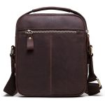 HUMERPAUL Herren Umhängetasche Retro Leder Umhängetasche, MH580 (Brown) – Bild 3