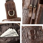 HUMERPAUL Herren Umhängetasche Leder Umhängetasche, MH627 (Coffee), MH627 (Light Brown), MH627 (Black) – Bild 3