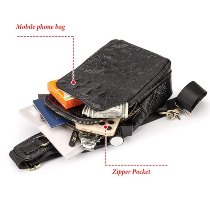 HUMERPAUL Herren Umhängetasche Leder Umhängetasche, MH627 (Coffee), MH627 (Light Brown), MH627 (Black) – Bild 4