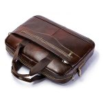 HUMERPAUL Herren Leder Meter Bag Retro Messenger Bag Handtasche Schultertasche, MH509 (Black), MH509 (Brown) – Bild 2