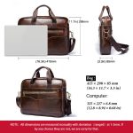 HUMERPAUL Herren Leder Meter Bag Retro Messenger Bag Handtasche Schultertasche, MH509 (Black), MH509 (Brown) – Bild 4