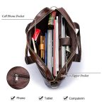 HUMERPAUL Herren Leder Meter Bag Retro Messenger Bag Handtasche Schultertasche, MH509 (Black), MH509 (Brown) – Bild 5
