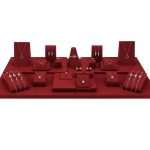 Ohrringe, Armbänder, Ohrringe, Schmuck-Präsentationsständer, Mikrofaser-Schmucktheken-Display-Requisiten