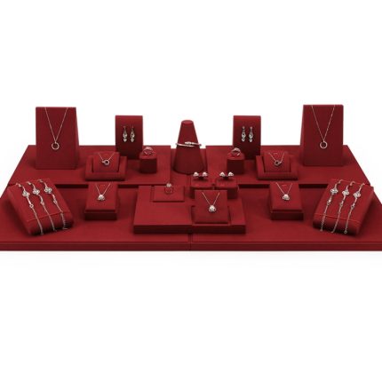 Ohrringe, Armbänder, Ohrringe, Schmuck-Präsentationsständer, Mikrofaser-Schmucktheken-Display-Requisiten