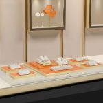 Orange Gypsophila Display Board Halskette Ohrringe Display Counter Requisiten – Bild 6