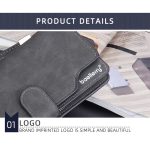 Baellerry Vintage-Geldbörse aus mattem Leder mit mehreren Kartenfächern für Herren, Clutch mit Reißverschluss und Schnalle – Bild 5