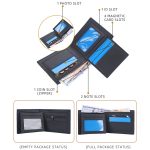 Baellerry Herren-Geldbörse mit Krokodildruck, kurz, Vintage-Geldbörse mit mehreren Kartenfächern – Bild 4