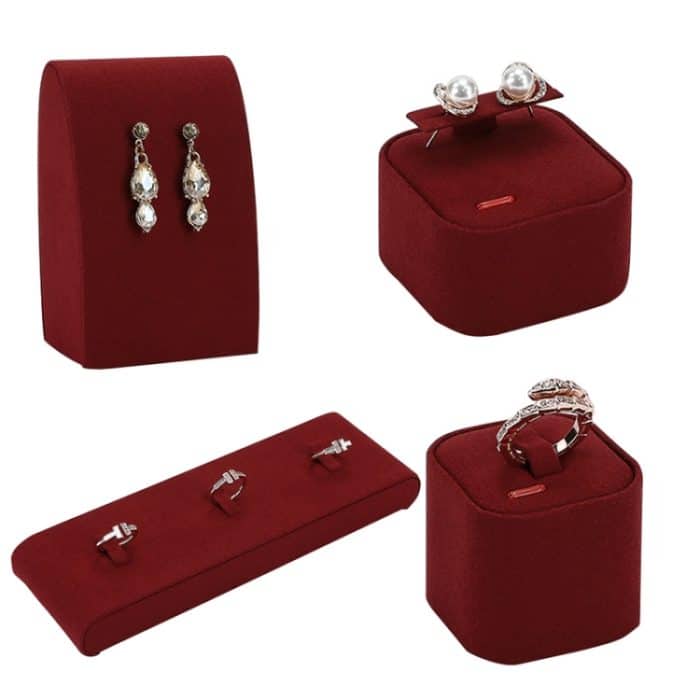 Schmuck-Präsentationsständer, Mikrofaser-Schmuck-Theken-Display-Requisiten – Bild 2