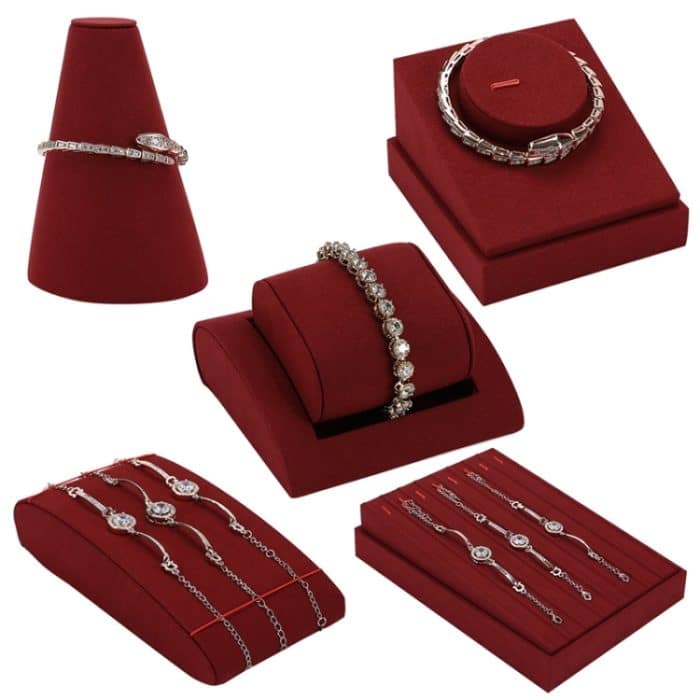 Schmuck-Präsentationsständer, Mikrofaser-Schmuck-Theken-Display-Requisiten – Bild 2