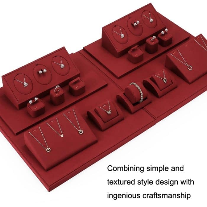 Schmuck-Präsentationsständer, Mikrofaser-Schmuck-Theken-Display-Requisiten – Bild 4