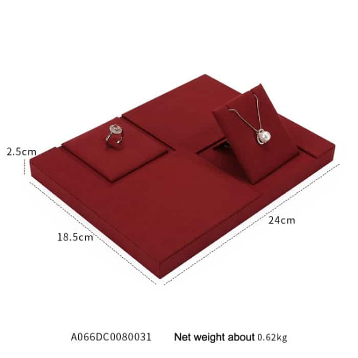 Schmuck-Präsentationsständer, Mikrofaser-Schmuck-Theken-Display-Requisiten – Bild 7