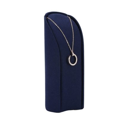 Schmuck-Display-Requisiten, blauer Mikrofaser-Fenster-Halsketten-Ohrring-Ständer