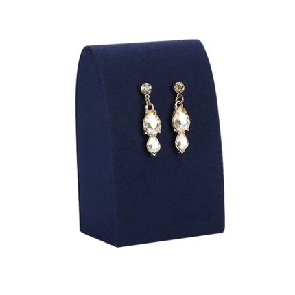 Schmuck-Display-Requisiten, blauer Mikrofaser-Fenster-Halsketten-Ohrring-Ständer