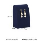 Schmuck-Display-Requisiten, blauer Mikrofaser-Fenster-Halsketten-Ohrring-Ständer – Bild 8