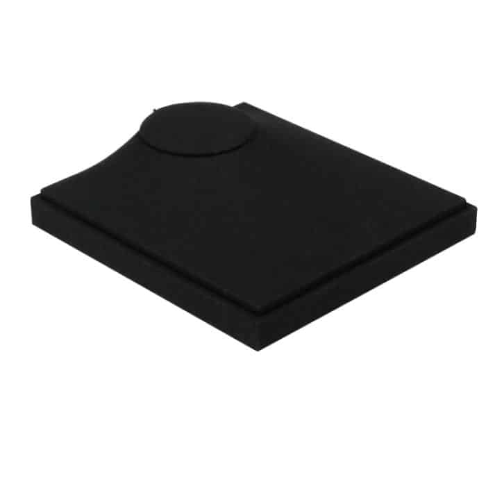 Schwarzer Mikrofaser-Halsketten-Ring-Schmuckständer. Live-Schmuckständer – Bild 1