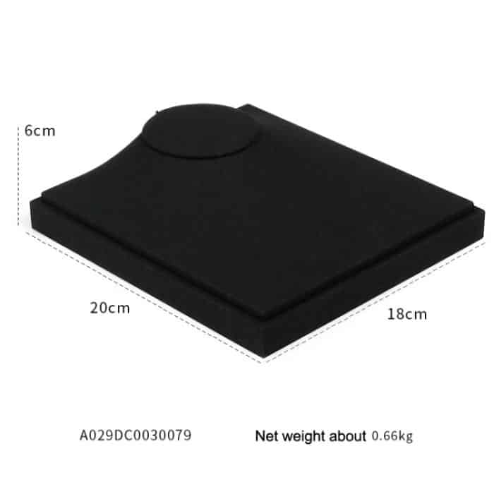 Schwarzer Mikrofaser-Halsketten-Ring-Schmuckständer. Live-Schmuckständer – Bild 7