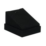 Schwarzer Mikrofaser-Halsketten-Ring-Schmuckständer. Live-Schmuckständer