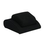 Schwarzer Mikrofaser-Halsketten-Ring-Schmuckständer. Live-Schmuckständer