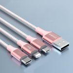 ROMOSS CB25 3-in-1 3,5 A 8-poliges + Micro-USB + Typ-C/USB-C-Kabel