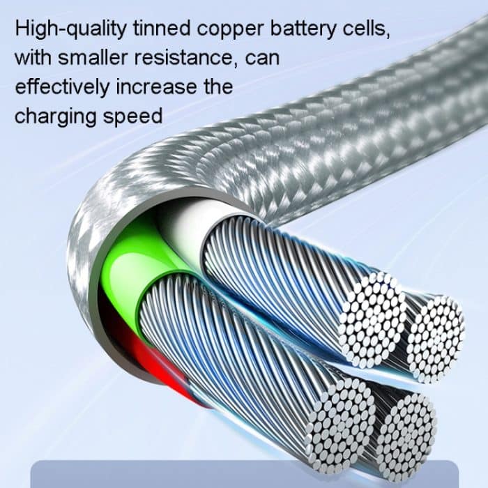 ROMOSS CB25 3-in-1 3,5 A 8-poliges + Micro-USB + Typ-C/USB-C-Kabel – Bild 5