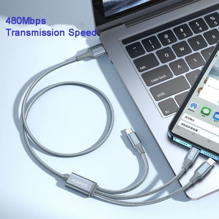 ROMOSS CB25 3-in-1 3,5 A 8-poliges + Micro-USB + Typ-C/USB-C-Kabel – Bild 7