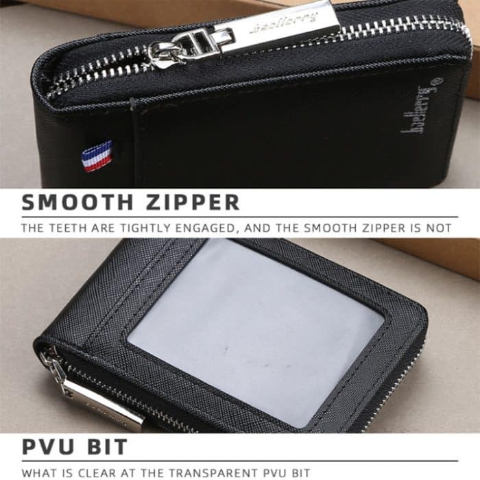 Baellerry Organ-Kartentasche mit großem Fassungsvermögen und mehreren Kartenfächern, Mini-Geldbörse mit Reißverschluss – Bild 6