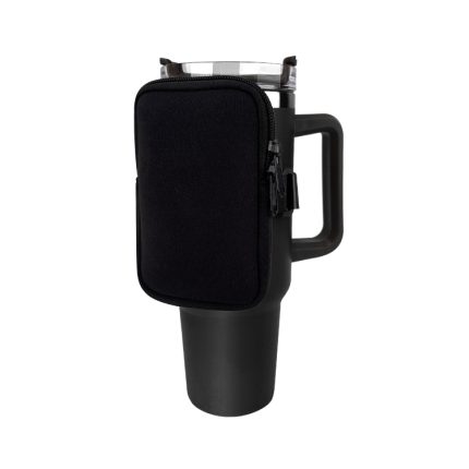 Seitliche Aufbewahrungstaschen für Wasserbecher mit Reißverschluss, passend für 40-Unzen-Becher, Single Pocket