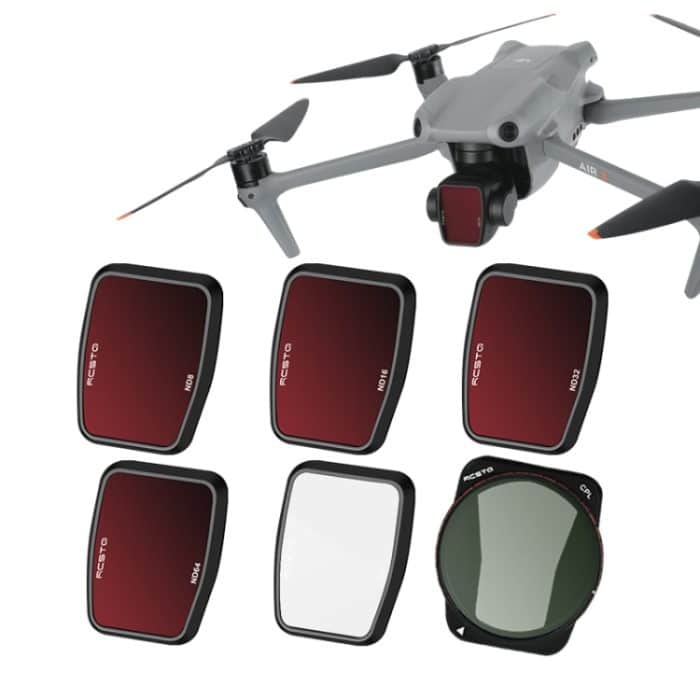 Für DJI Air 3 RCSTQ Mehrschichtiger wasserdichter Filter, ND8, ND16, ND32, ND64, CPL, UV, ND-PL8, NDL-PL16, ND-PL32, ND-PL64, ND8/16/32/64 4-in-1, ND-PL8/16/32/64 4-in-1, ND4/8/16/32/64+UV+CPL 6 -in-1, ND-PL8/16/32/64 +UV +CPL 6-in-1 – Bild 2