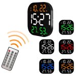13-Zoll-LED-Acryl-Elektronikuhr, quadratische Großbild-Wanduhr mit Timing-Temperatur- und Luftfeuchtigkeitsregelung, 6632 White Light, 6632 Orange White Green, 6632 White Blue, 6632 White Orange, 6632 White Red – Bild 2