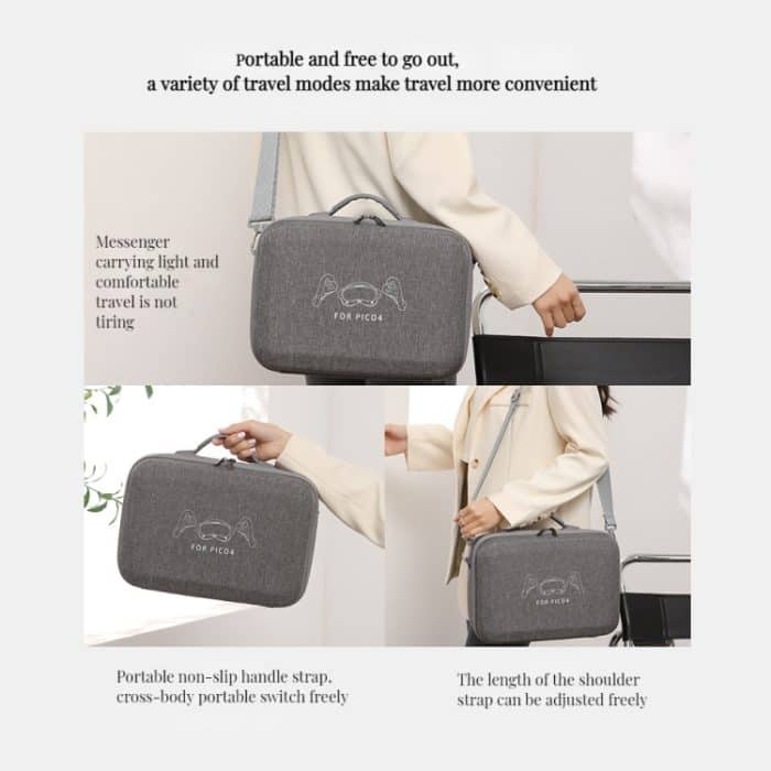 Für PICO 4 VR Integrierte Aufbewahrungstasche Messenger Bag Hartschalen-Schutzbox – Bild 6
