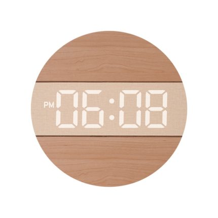 G218B Holz Wohnzimmer Digital Display Uhr Home Dekoration Wanduhr