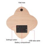 G236 LED-Digitalanzeige, Blumenform, Wohnzimmer-Wanduhr – Bild 4