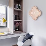 G236 LED-Digitalanzeige, Blumenform, Wohnzimmer-Wanduhr – Bild 7