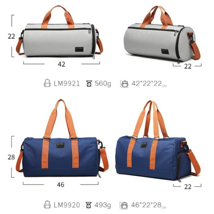 Wasserdichte Sporttasche mit großem Fassungsvermögen und trockener und nasser Trennung. Handliche, lässige Yoga-Tasche, 9920 Blue, 9920 Black, 9921 Gray, 9921 Blue, 9921 Pink, 9921 Black – Bild 3