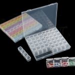 2 Stück 56 Slots transparente Kunststoff-Aufbewahrungsbox Schmuck Nail Art Strass Perlen Box – Bild 6