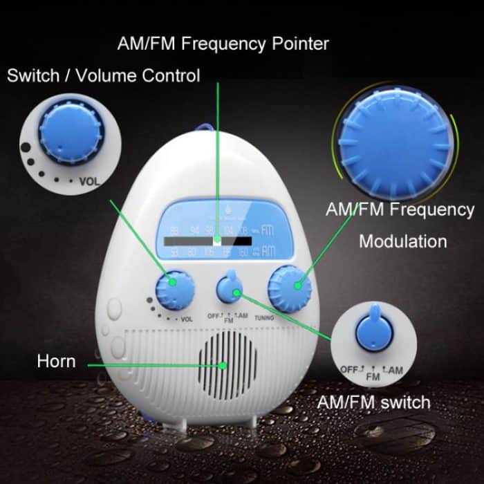 Portable Waterproof FM Radio With Hanging Rope For Bathroom, SY-900 – Bild 5