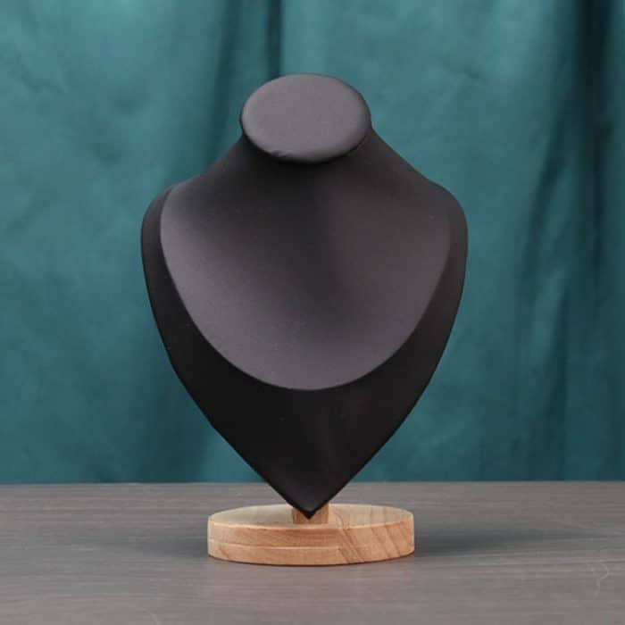Halsketten-Ausstellungsständer aus massivem Holz, mittelgroß, Porträt, herzförmiger Halsketten-Ausstellungsständer – Bild 1