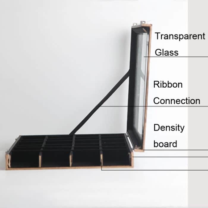 Schmuckzubehör Aufbewahrungsbox Schmucketui Transparente Ring-Armband-Vitrine – Bild 4