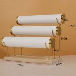 Dreischichtiger Metallständer mit Holzboden, Schmuckständer, Armband, Uhr, Armreif – Bild 3