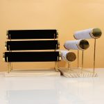 Dreischichtiger Metallständer mit Holzboden, Schmuckständer, Armband, Uhr, Armreif – Bild 5